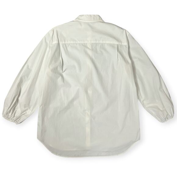 The Row White Puff Sleeved Button Up Shirt SIZE 4 White Cotton Relaxed Fit USA - Picture 2 of 16